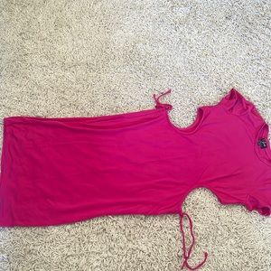 Short sleeve pink dress